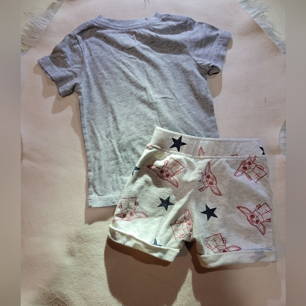 Star Wars "Brave little one" Yoda red, white blue 4th of July 2 piece 2T - Picture 5 of 5